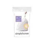 simplehuman CW0176 code Q, sacs poubelle sur mesure, paquet de 20, plastique blanc