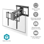 Nedis SmartLife Motorised TV Wall Mount | 37 - 75 " | Maximum supported screen weight: 35 kg | Rotatable | Minimum wall distance: 153 mm | Maximum wall distance: 485 mm | Remote controlled | ABS / Steel | Black