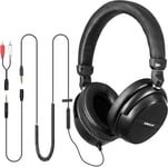 Sm-906 Casque Long Fil Pour Téléviseur, Ecouteur À Long Cordon En Spirale Pour Tv, Câble Extensible À 6.5M, Casque Stéréo Supra-Auriculaire Avec Prise Audio Rca/3,5 Mm, Volume Cont[QUE070359]