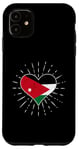 Coque pour iPhone 11 Drapeau jordanien vintage cœur Jordan Lover Retro