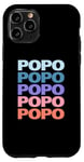 Coque pour iPhone 11 Pro Funny Modern Repeated Text Design Popo Grandpa Granddad