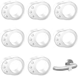 Lot de 8 Protections de Poignée de Porte, poignée de porte en PVC tapis transparent anti-collision, anneau de pare-chocs, protège poignée porte Pour protéger murs, portes, fenêtres, meubles