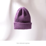 (Säädettävä Violetti) Candy Color Pipo Naisille Talvihattu Neulottu jäljitelmä Cashmere Skullies Lämmin Pehmeä Lippalakki Naisten Hatut Girl Gorrosille