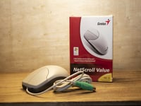 ✔️🖱 NEW GENIUS NETSCROLL VALUE WHITE MECHANICAL PS/2 PS2 MOUSE - UK SELLER