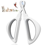 Euqvunn Cat Claw Clipper, Professional Cat Nail Clippers with Safe Positioning Hole, Kitten nail clipper Suitable for Kittens, Rabbits, Guinea Pigs, Birds, Puppies, and Small Animals (Grey)