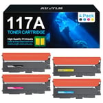 KUPYLM 117A Cartouche de Toner Compatible pour HP 117A Toner W2070A pour Color Laser MFP 178nw pour Color Laser MFP 179fnw 178nwg 179fwg 150a 150nw 150w (Noir Jaune Cyan Magenta, 4-Pack)