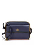 Lauren Ralph Lauren Marcy Two-Tone Leather Medium Camera Bag, Refined Navy/Gold