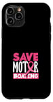 Coque pour iPhone 11 Pro Save Motor Boating Sensibilisation au cancer du sein