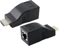 Adaptateur Hdmi Vers Rj45 ¿ Répéteur De Convertisseur Hdmi Vers Ethernet ¿ Prise En Charge De 1080P 3D Jusqu'À 30 M ¿ Pour Hdtv Ps4 Stb 4K 2K[CAB300625]