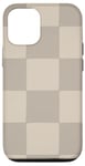 Coque pour iPhone 15 Beige clair classique à carreaux Grand damier Beige clair