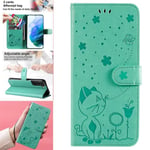 Luxueux Etui Portefeuille Housse Samsung Galaxy S22 Pro Housse Antichoc Protection Housse Samsung Galaxy S22 Pro Etui Vert