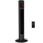 Tower Fan, 3 Speed 3 Mode Timer, Oscillation, Remote Dark Grey 32cmx32cmx96cm