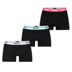 BOSS Mens 3 Pack Power Boxer Shorts Black/Black/Black M