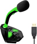 Voice Microphone À Pied Usb Pour Ordinateur - Micro De Bureau Professionnel - Microphone De Gamer Pc Ps4 - Nouvelle Version 2022 - Vert[YIN140586]