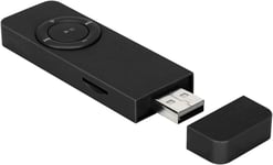 Lecteur de Musique, Clé USB MP3 avec écouteurs 3,5 Mm/1,4 Pouces, Lecteur MP3 avec Cordon, Extensible Jusqu'à 32 Go(Le Noir)