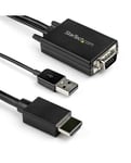 StarTech.com Câble adaptateur VGA vers HDMI - 2 m 1080p Audio USB Alimenté par