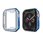 Coque Bumper Compatible avec Apple Watch Series 3 38mm Case, Anti-Rayures Housse de Protection D'écran en TPU Souple pour iWatch Series 3 38mm [Ultra-Slim] [Couverture Complète] - Bleu