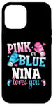 iPhone 13 Pro Max Pink Or Blue Nina Loves You Boxing Gender Reveal Party Case