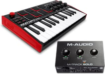 MIDI Controller Bundle - AKAI Professional MPK Mini MK3 MIDI Keyboard, M-Track 