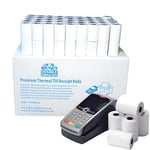 Double Dragon, 57 x 40 mm Premium Thermal Paper Till Receipt Roll for PDQ Credit Card Machine, POS, EPOS, Cash Register [Pack of 300]