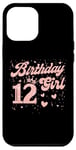 iPhone 15 Plus 12 Birthday Girl Pink Crown Happy 12 Years Old Girl Women Case