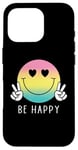 Coque pour iPhone 16 Pro Chemise Be Happy Heart Eyes Smile Face Peace Happy Face Love