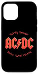 Coque pour iPhone 14 AC/DC Dirty Deeds Done Dirt Texte Script bon marché