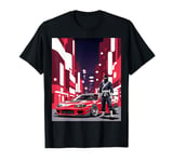 JDM race Car ninja Japan 90s Drift Tokyo city neon drifting T-Shirt