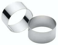 Set of Two Stainless Steel Cooking Rings