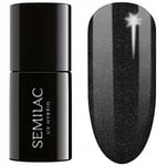 Semilac Vernis à ongles gels semi-permanents UV 394 Sparkling Midnight Date 7ml