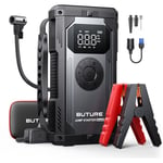 Buture Booster Batterie, 4000A 23800mAh, 12V Jump Starter Portable Booster de Batterie Voiture avec Compresseur (Jusqu’à All Gaz Ou 10L Diesel) avec