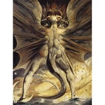 Wee Blue Coo William Blake Red Dragon Woman Clothed Sun 1805 Old Painting Art Print Poster Wall Decor 12X16 Inch