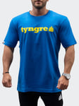 Tyngre T-Shirt Loose Fit Logo Mens Blue/Yellow 3XL, Träningskläder