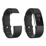 Fitbit Charge 2 Replacement Bands Classic Black Large - One Size