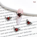 5 st kristall strass nagelkonst dekoration halloween fladdermus nagel charms dekor Red