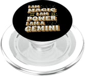 Magique Gemini Power Zodiac Girl Horoscope Anniversaire PopSockets PopGrip pour MagSafe