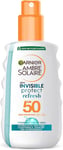 Garnier Ambre Solaire Invisible Protect Refresh Spray SPF50, Invisible Finish 50