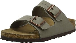 Birkenstock Arizona Birko Flor, Mules Homme, Gris (Stone) 47 EU (étroit)