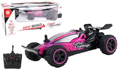 TURBO CHALLENGE - Buggy Glam - Off Road - 099312 - Voiture Télécommandée - Rose - 1/28 - Piles Non Incluses - Plastique - À Partir de 6 Ans