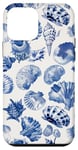 iPhone 12 mini Blue ink Seashell Starfish Ocean Beach Sea Case