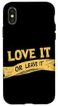 iPhone X/XS Cool Love it or Leave it Emblem Case