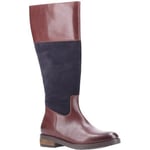 Hush Puppies Womens/Ladies Kitty Leather Knee-High Boots (Brown/Navy) - Size UK 6