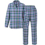 Trofe Flanell Pyjama Rutet bomull Small Dame