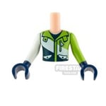 LEGO Friends Mini Figure Torso - Lime Ski Vest