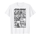 Star Wars Character Group Shot Stacked Panels T-Shirt