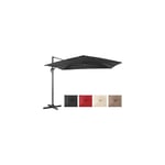 Costway - Parasol Déporté Pliable, Parasol de Jardin Extérieur ø 3M, 3 Réglages d'Inclinaison Rotation à 360°, avec Base Croisée, Protection uv,