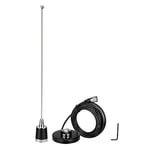 Retevis MR200 NMO Antenne de Voiture Double Bande 2 m/70 cm 144/430MHz Antenne Magnétique avec Base d'Antenne et RG58 Câble Coaxial Compatible avec Retevis RT95 ICOM Kenwood Yaesu TYT Amateur Radio