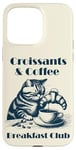 Coque pour iPhone 15 Pro Max Club de petit-déjeuner croissants et café - Coffee Chat