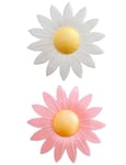 Dekora - Marguerites Comestibles | Fleurs Comestibles pour Gâteaux - Décoration Gâteau d'Anniversaire en Gaufrette - Couleur Assortie Multicolore 166015, Taille unique