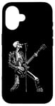 Coque pour iPhone 16 Skeleton Guitar Guy Rock And Roll Band Rock On